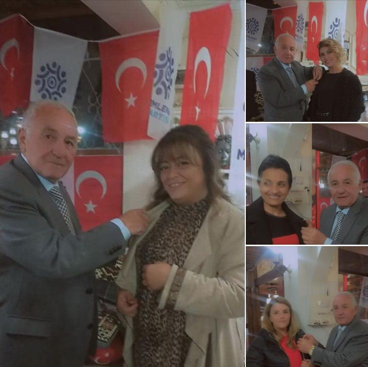 Yeni üyelerimize rozetlerini İl Başkanımız Sn Turgut Aslanoğlu takdim etti